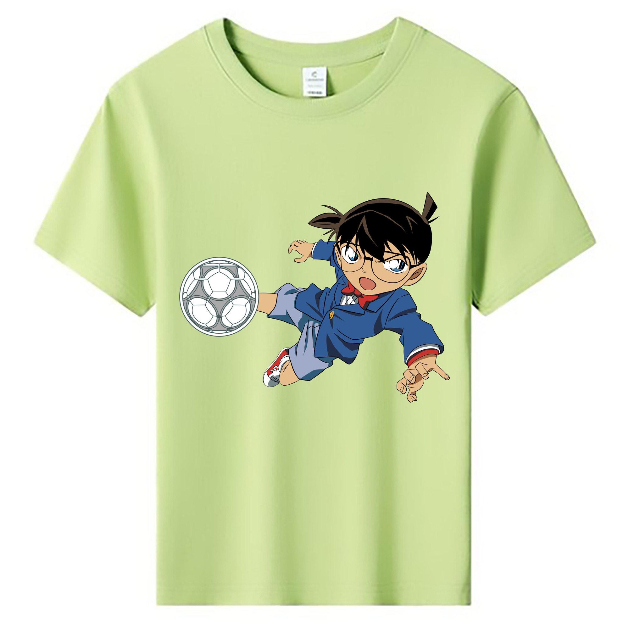 （画像用） 名探偵コナン 江戸川 コナン Detective Conan Conan Edogawa 綿100％キッズTシャツ（フロントプリント）